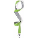 50 stuks polyester sleutelkoords groen/grijs - Keycords