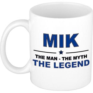 Mik The man, The myth the legend verjaardagscadeau mok / beker keramiek 300 ml - Naam mokken