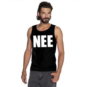 Tanktop Nee heren zwart - Feestshirts