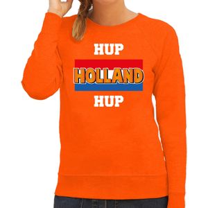 Oranje sweater / trui Holland / Nederland supporter hup Holland hup EK/ WK voor dames - Feesttruien