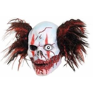 Feestmasker horror clown one eye - Verkleedmaskers
