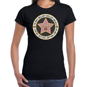 Cadeau t-shirt voor dames - teacher/lerares - zwart - bedankje - verjaardag - Feestshirts