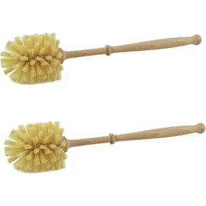 2 Stuks houten toiletborstels 36 cm - Toiletborstels