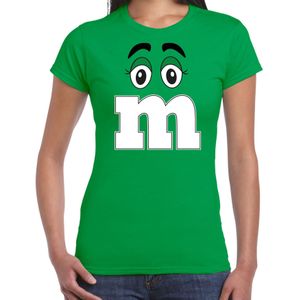 Verkleed t-shirt M voor dames - groen - carnaval/themafeest kostuum - Feestshirts
