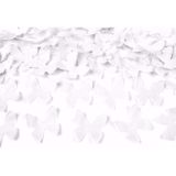6x Confetti knaller witte vlinder 40 cm - Confetti