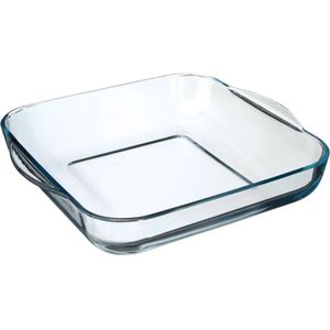 Secret de Gourmet - Ovenschaal vierkant - Transparant glas - 29 x 6 cm