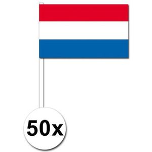 50 zwaaivlaggetjes Nederlandse vlag - Vlaggen