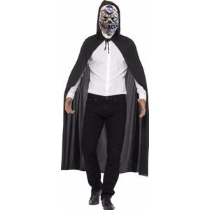 Halloween verkleedkleding cape met zombie dokter masker - Carnavalskostuums
