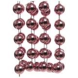 3x stuks oud roze XXL kralenslingers kerstslingers 270 cm - Kerstslingers
