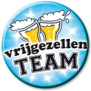 Blauwe vrijgezellenfeest button voor heren - buttons