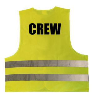 Geel veiligheidshesje crew / personeel voor volwassenen - Veiligheidshesje