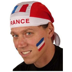 Bandana met Franse vlag - Verkleedhoofddeksels