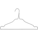 Voordeelset van 25x stuks metalen kledinghangers zwart 40 x 20 cm - Kledingkast hangers/kleerhangers