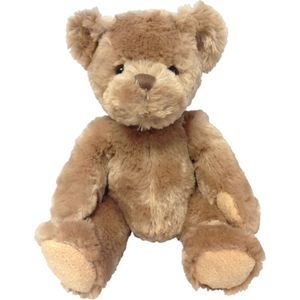 Pluche Knuffel Dieren Teddy Beer/Beren Bruin 32 C - Zittend 21 cm - Speelgoed Knuffelbeesten