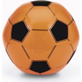 Voordeelset van 25x stuks opblaasbare oranje voetbal strandballen - Strandballen