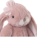 Bukowski pluche konijn knuffeldier - oud roze - staand - 22 cm - Luxe kwaliteit knuffels
