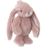 Bukowski pluche konijn knuffeldier - oud roze - staand - 22 cm - Luxe kwaliteit knuffels