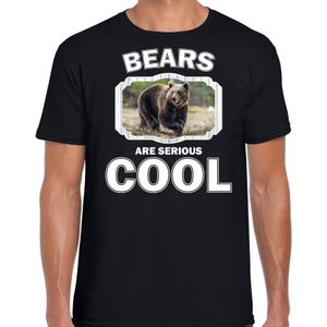 Dieren bruine beer t-shirt zwart heren - bears are cool shirt - T-shirts