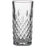 LAV longdrink/water/drinkglazen Odin - gedecoreerd glas - 4x stuks - 350 ml