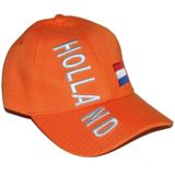 6x stuks baseball cap Holland oranje - Verkleedhoofddeksels