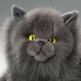 Knuffeldier Perzische kat/poes - zachte pluche stof - premium kwaliteit knuffels - grijs - 30 cm - Knuffel huisdieren