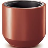 Plantenpot/bloempot Sevilla - 2x - buiten/binnen - kunststof - koper - D47 x H46 cm - Plantenpotten