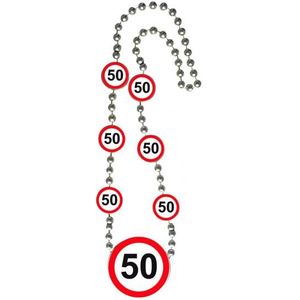 Verjaardag ketting 50 jaar verkeersborden - Verkleedketting
