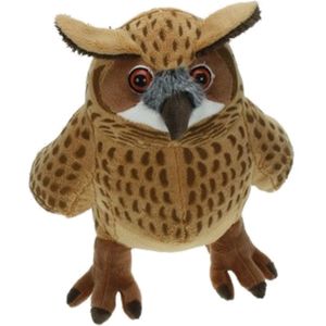 Pluche Oehoe Uil Bruin - Uilen Knuffel 36 cm - Bosdier Knuffeldieren - Speelgoed Voor Kind