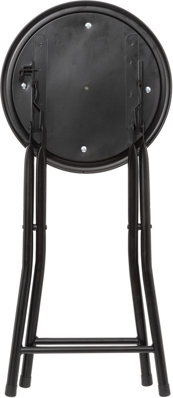 Bijzet krukje/stoel - Opvouwbaar - zwart fluweel - 29 x 45 cm - Krukjes