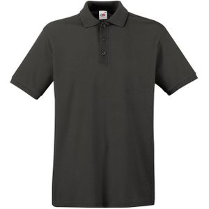 Donkergrijs poloshirt premium van katoen voor heren - Polo shirts