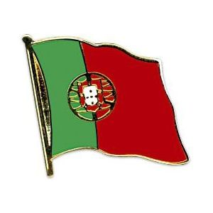 Pin broche speldje van Vlag Portugal 2 cm - Decoratiepin/ broches