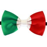 4x Carnaval/feest vlinderstrik/vlinderdas Italie 12 cm verkleedaccessoire voor volwassenen - Verkleedstrikjes