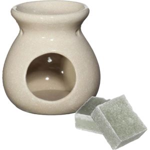 Amberblokjes/geurblokjes cadeauset - eucalyptus geur - inclusief geurbrander - Geurbranders