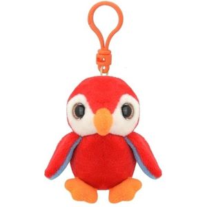 Speelgoed rode pinguin sleutelhanger 9 cm - Knuffel sleutelhangers