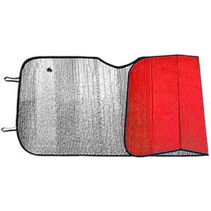 Auto zonnescherm - rood - aluminium - L60 x B130 cm - Autozonneschermen