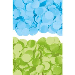 600 gram groen en blauwe papier snippers confetti mix set feest versiering - Confetti