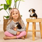 Knuffeldier hond Berner Sennen - zachte pluche stof - premium knuffels - multi kleuren - 21 cm - Knuffel huisdieren