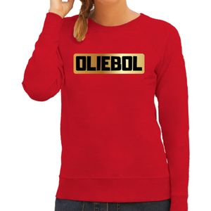 Oliebol foute Oud en Nieuw sweater / kleding rood voor dames - Feesttruien