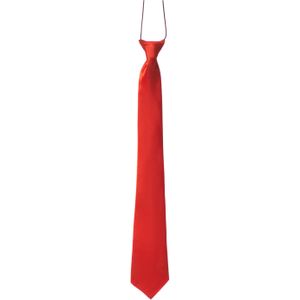 Carnaval verkleed accessoires stropdas zijdeglans - rood - polyester - heren/dames - Verkleedstropdassen