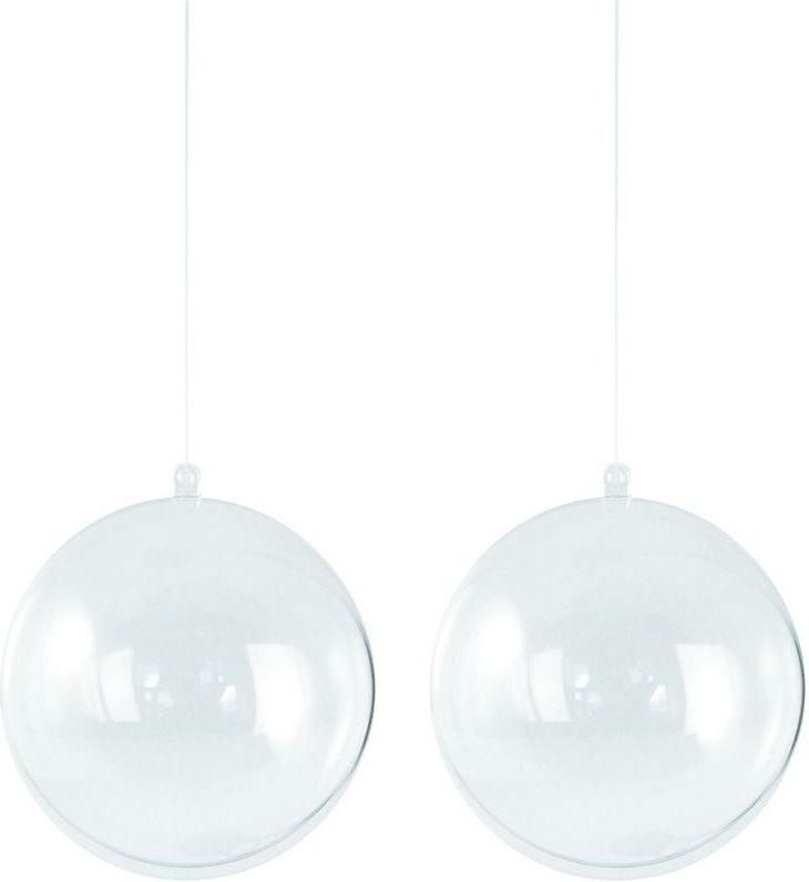 10x Transparante DIY kerstbal 12 cm - Kerstballen om te vullen - Knutselmateriaal kerstballen maken