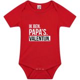 Papas valentijn cadeau baby rompertje rood jongens/meisjes - Feest rompertjes
