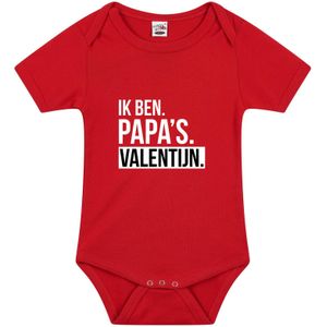 Papas valentijn cadeau baby rompertje rood jongens/meisjes - Feest rompertjes
