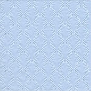 16x Luxe 3-laags servetten met patroon ijs blauw 33 x 33 cm - Feestservetten