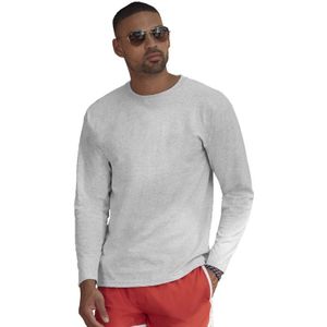 Longsleeves basic t-shirts grijs voor mannen - T-shirts