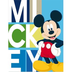 Mickey Mouse fleece plaid - 140 x 100 cm. - Disney deken - blauw