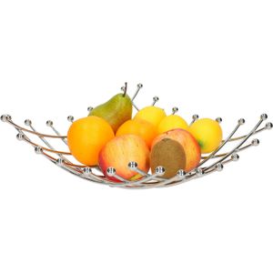 Fruitschaal chroom 32 x 32 cm - Fruitschalen/fruitmanden - Basic model