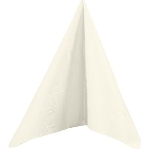 20x Creme witte servetten van papier 33 x 33 cm - Feestservetten