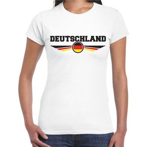 Duitsland / Deutschland landen t-shirt wit dames - Feestshirts