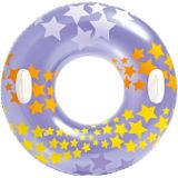 Intex opblaasbare paarse zwemband/zwemring sterrenprint 91 cm - Zwembanden