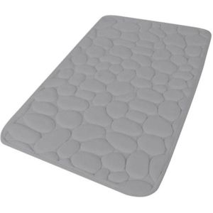 Urban Living Badkamerkleedje/badmat tapijt - memory foam - steengrijs - 50 x 80 cm - anti slip